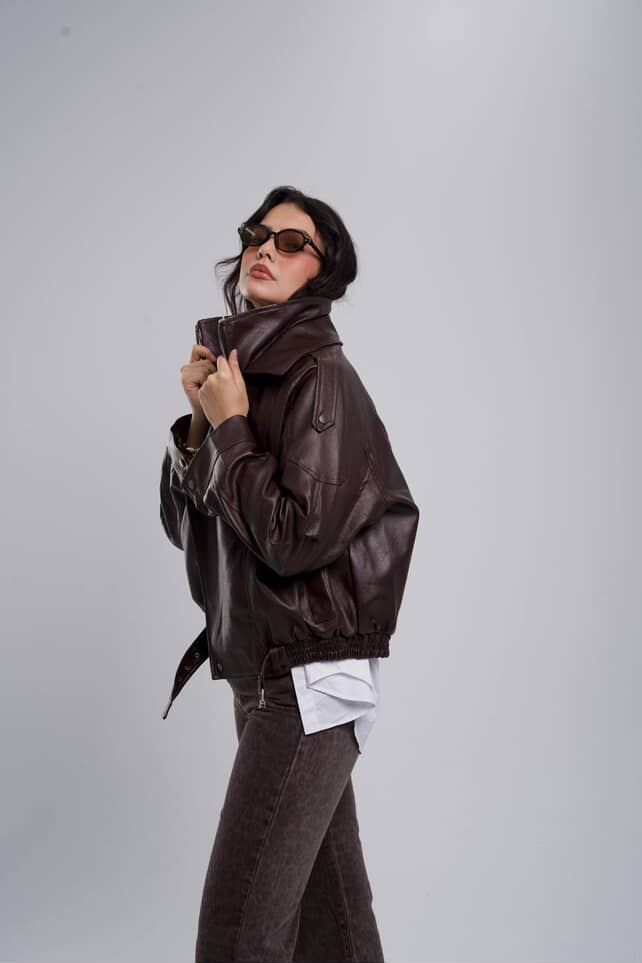 BROWN LEATHER JACKET