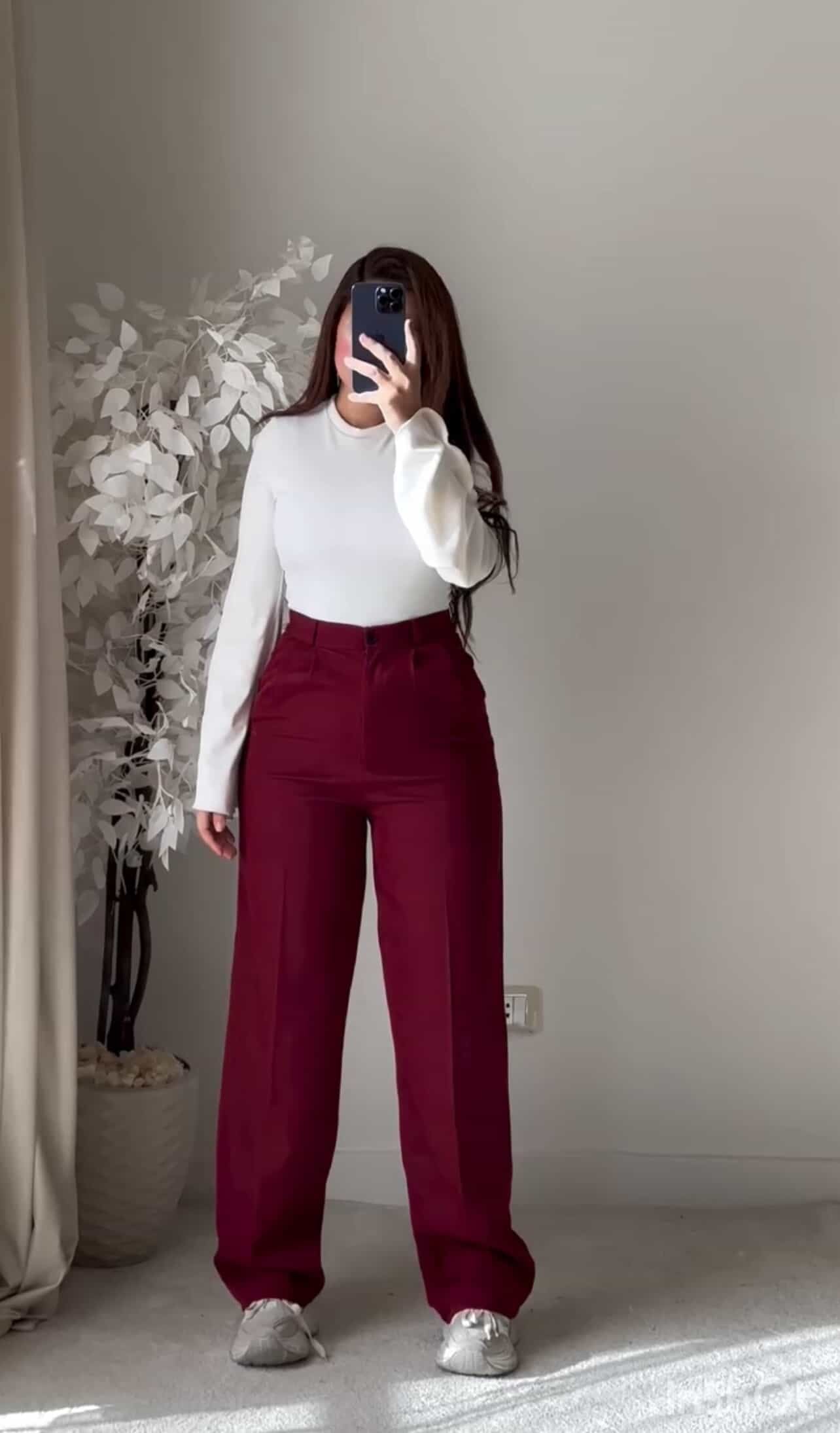 Burgundy Formal Pants